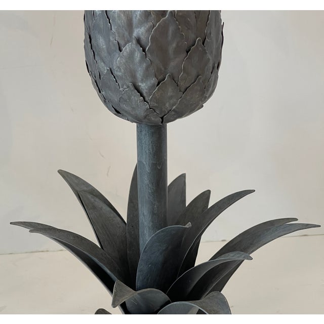 French Vintage Chic Metal Pineapple Candle Holders, APair Chairish