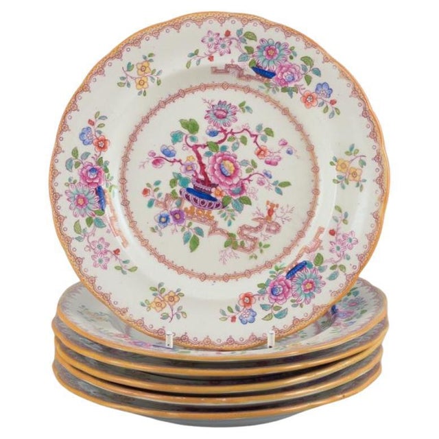 Plates in Faience, Ashworth, England, Set of 6 For Sale - Image 6 of 6