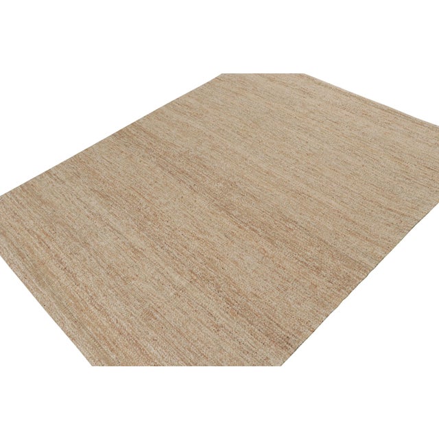 Rug & Kilim 2010s Rug & Kilim’s Contemporary Jute Kilim in Beige-Brown For Sale - Image 4 of 8