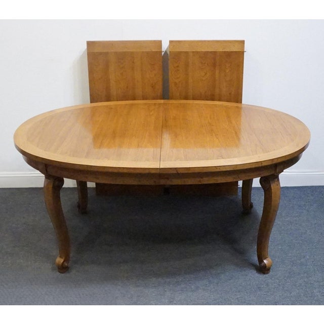 Wood Thomasville Furniture Legendary Collection Spanish Mediterranean Style 104" Oval Dining Table 3721-752 For Sale - Image 7 of 10