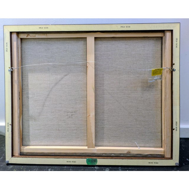 Framed Abstract Oil Painting on Linen "Disturbances" For Sale In Charleston - Image 6 of 7