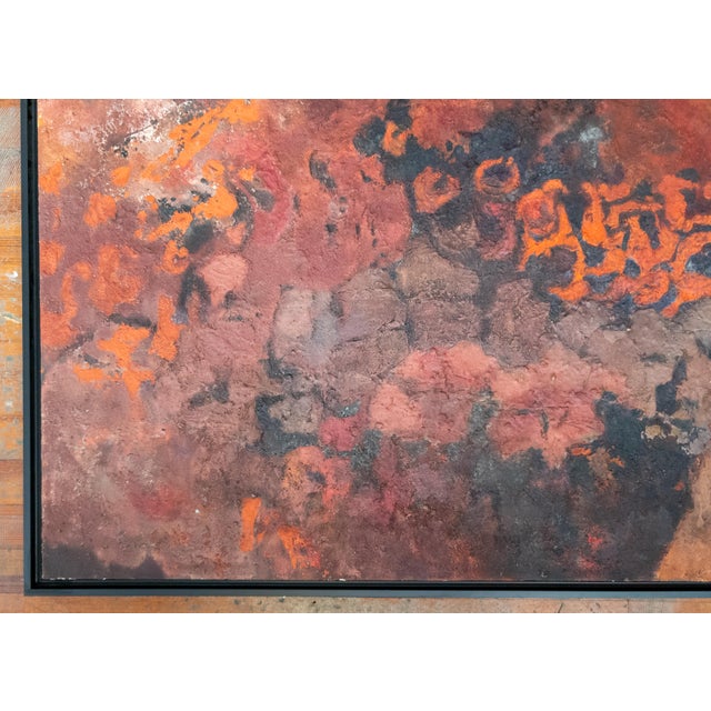 1960s 1960's Mid-Century Modern Abstract Oil and Sand Painting by George Vander Sluis For Sale - Image 5 of 15