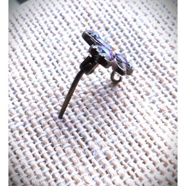 Antique Amethyst and Crystal Clover Pin For Sale In New York - Image 6 of 11