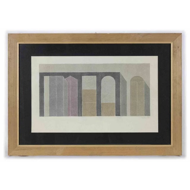 Giuseppe Uncini, The House of Things, 1980, Watercolor on Paper For Sale - Image 4 of 4