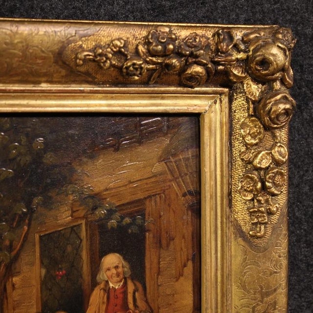 English Artist, Painting of a Rural Genre Scene, 1866, Oil on Panel For Sale - Image 10 of 16