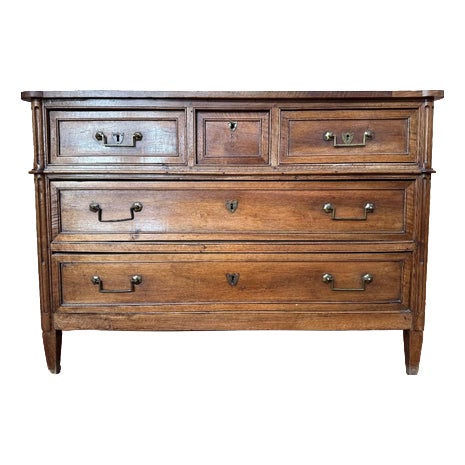 Louis XVI Chest of Drawers in Walnut For Sale