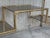 Mid-Century Modern Italian Faux Bamboo Gilt Metal Console With Smoked Glass For Sale - Image 12 of 13