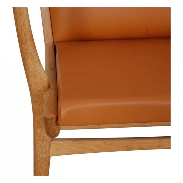 Ap-16 Chair in Oak and Cognac Anilin Leather by Hans Wegner, 1980s For Sale - Image 11 of 18