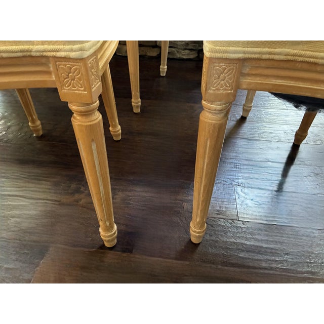 1980s Vintage Harris Marcus Italian Louis XVI Style Dining Chairs Set of 6 For Sale - Image 5 of 18