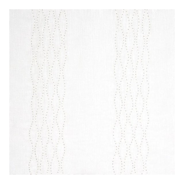 Sample - Schumacher Bella Embroidered Sheer Fabric in Ivory For Sale