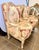 Pair of French Louis XV Style Floral Bergeres Chairs With Matching Ottomans For Sale - Image 9 of 9