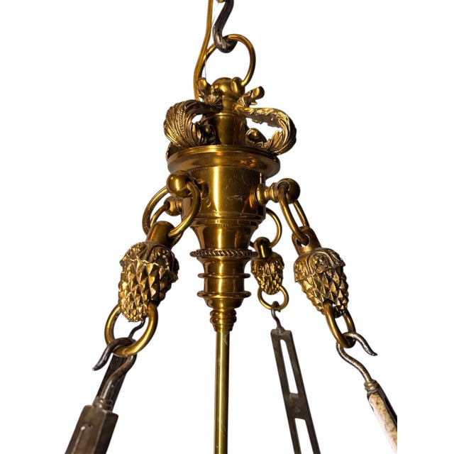 Brass Late 20th Century Maitland Smith Empire Chandelier For Sale - Image 8 of 12