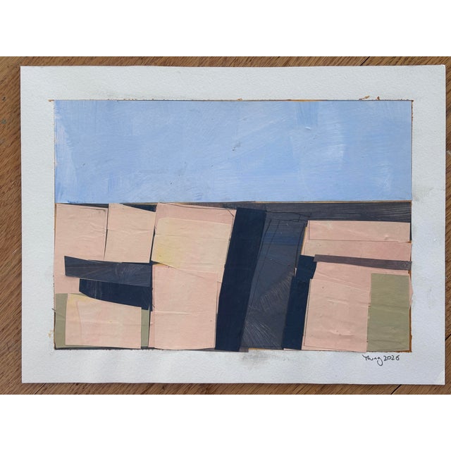 Discover the allure of contemporary art with this stunning 9x12" original collage painting, expertly crafted to bring...