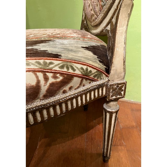 Chairs in Lacquer and Ikat Damask Upholstery, Set of 2 For Sale - Image 11 of 18