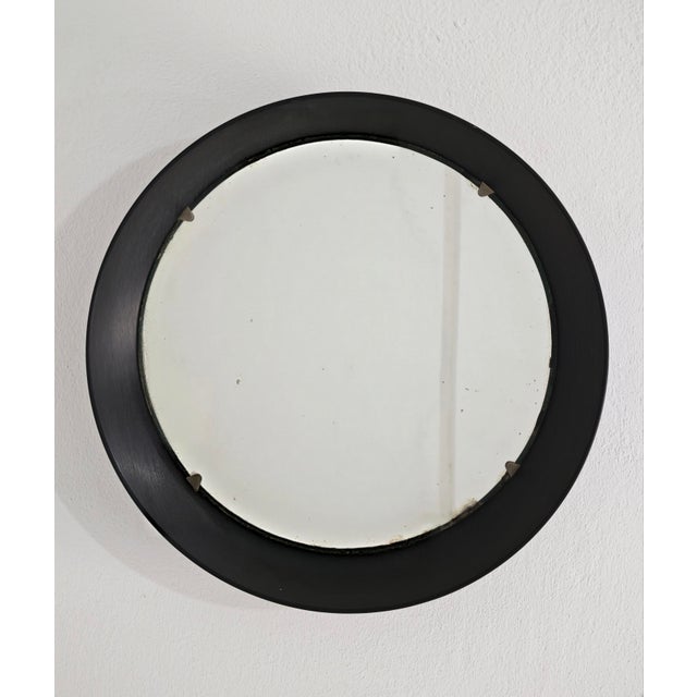 Mid-Century Ebanil Wall Mirror by Gino Colombini for Kartell, Milan, Italy, 1960s For Sale - Image 14 of 15