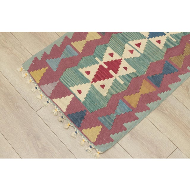 1960s Vintage Hand Knotted Kilim Rug For Sale - Image 9 of 12