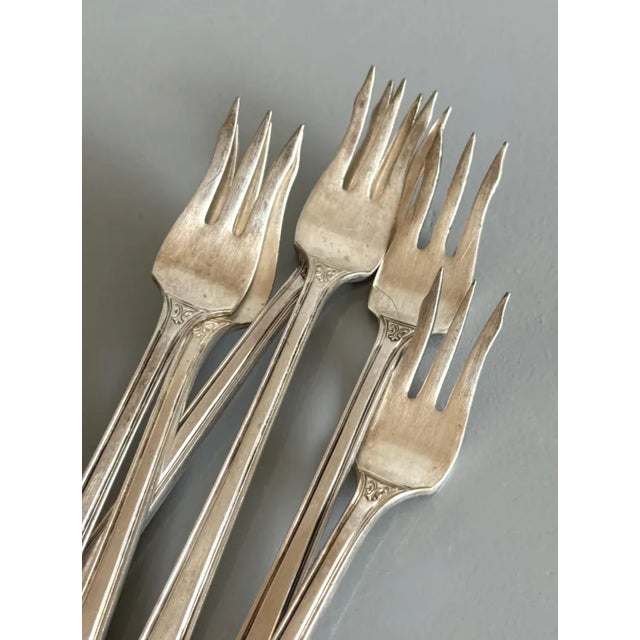 Antique Silverplate Forks Holmes & Edwards Century Pattern Set of 6 For Sale - Image 4 of 7