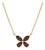 Dainty Garnet Flower Necklace | Gemstone Floral Pendant | January Birthstone Necklace For Sale