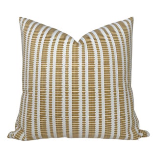 Oyo Woven Pillow Cover in Mustard, 20x20 Pillow For Sale