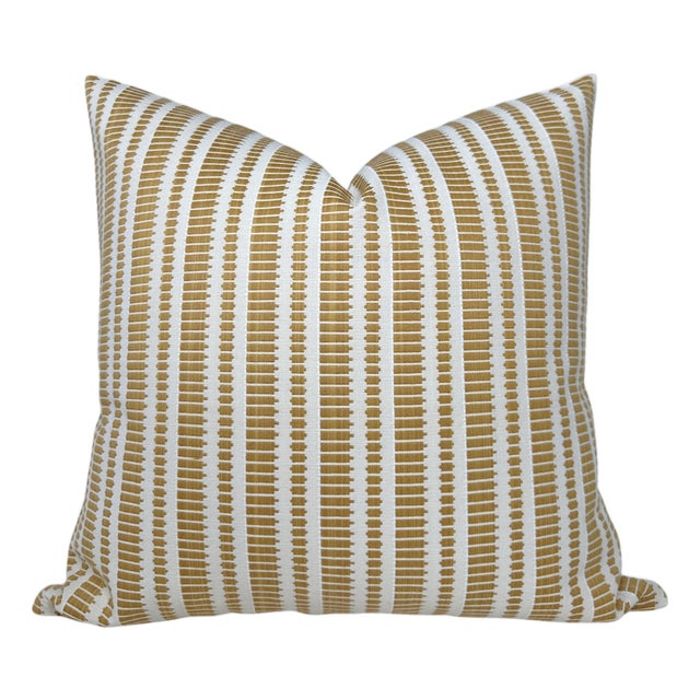 Oyo Woven Pillow Cover in Mustard, 20x20 Pillow For Sale