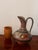 1970s Vintage Tonalá Mexican Pottery Pitcher Vase With Handpainted Floral and Bird Motifs For Sale - Image 5 of 10