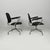 Italian Modern Swivel Office Chairs in Steel and Faux Leather, 1960s, Set of 2 For Sale - Image 3 of 17