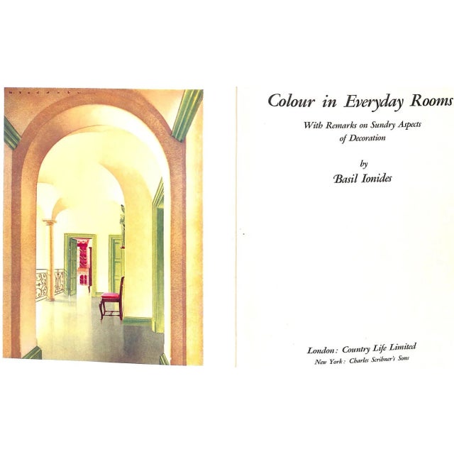 IONIDES, Basil [115] pp. Country Life Limited 1934 10" x 7 1/2" Basil Ionides (20 June 1884 – 23 September 1950) was a...