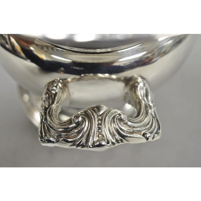 Late 20th Century Happy 25th Anniversary Mom+Dad Silver Plated Trophy Cup Urn Champagne Ice Bucket For Sale In Philadelphia - Image 6 of 16