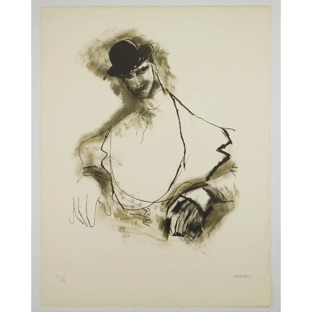 Abraham Rattner (1895–1978) figural lithograph from the "Beggar's Opera" portfolio. Pencil signed and numbered 65 of 150....