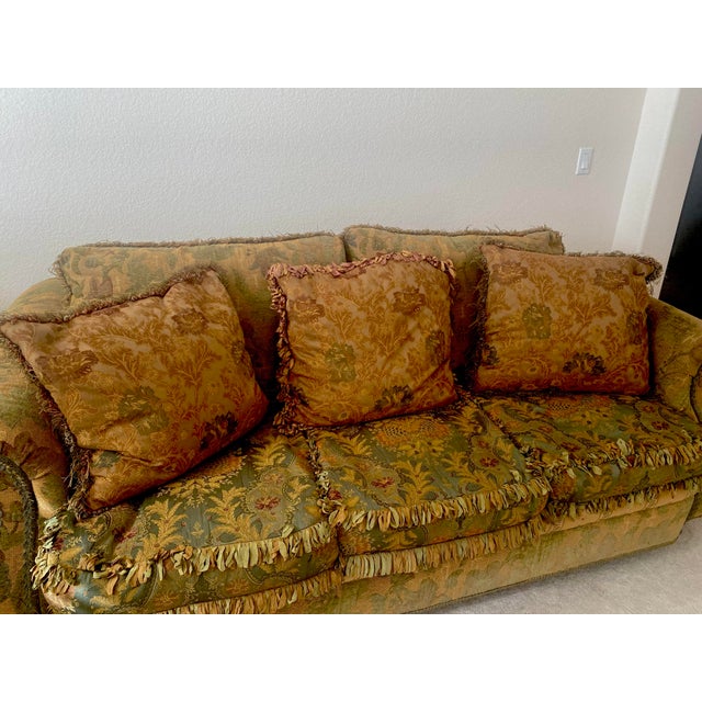 Carol Hicks Bolton and E J Victor Exquisitely Unique Vintage Sofa With Pillows Excellent Condition For Sale - Image 15 of 18