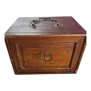 Antique 1920s Chinese Mahjong Set - Bone & Bamboo Tiles - Original Wood Case For Sale