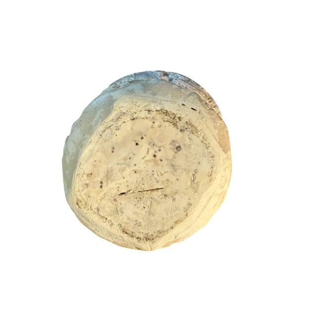 20th Century Asian Pottery Village Scene Carved Raised Relief Vases - A Pair For Sale - Image 9 of 9