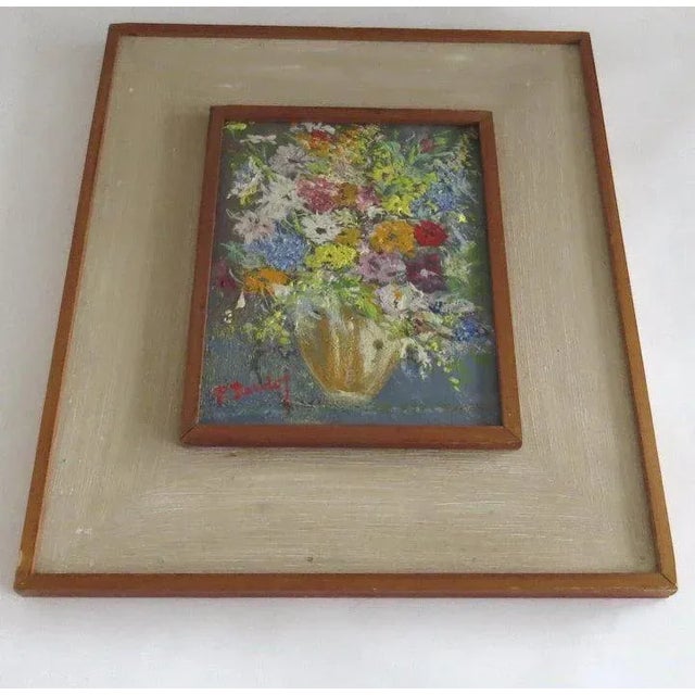 Mid 20th Century Still Life Flowers Painting, Framed For Sale In Denver - Image 6 of 10
