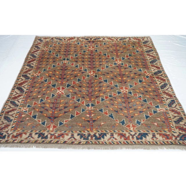 Brown Vintage Veramin Rug 5'0'' X 6'5'' For Sale - Image 8 of 11