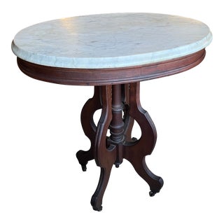 Late 19th Century Victorian Marble-Top Table For Sale