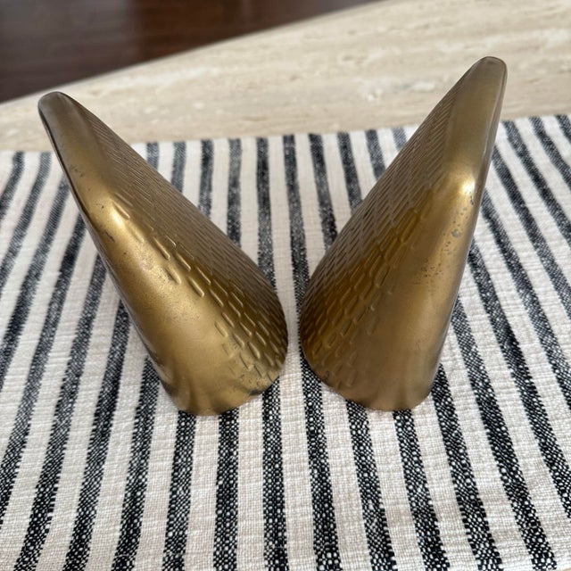 Mid Century Modern Ben Seibel Jenfredware Textured Wedge Bookends Vintage MCM Awesome pair of bookends. Sourced from the...