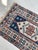Vintage Turkish Navy, Blush, Apricot, Soft Salmon, Beige with Braided Fringe Rug 3.5 x 5.8 For Sale - Image 9 of 10