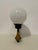 Black Vintage Opal Glass Globe Wall Lamp with Wood Detail, Europe, 1970s For Sale - Image 8 of 16