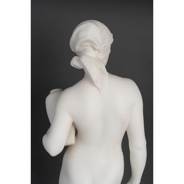 Large Sculpture in White Marble For Sale - Image 10 of 13