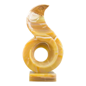 Leonardo Nierman "La Flama" Onyx Treble Bass Clef Music Art Sculpture 21.75"