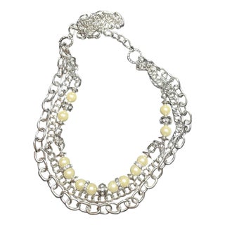 1980s Givenchy Huge Statement / Runway Glam Multi Strand Necklace For Sale