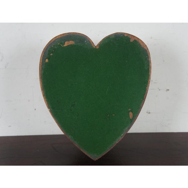 Brown Antique Mahogany Heart Jewelry Trinket Box For Sale - Image 8 of 11