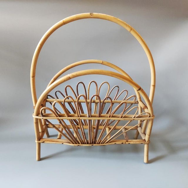 Beige Italian Magazine Rack by Franco Albini, 1960s For Sale - Image 8 of 10
