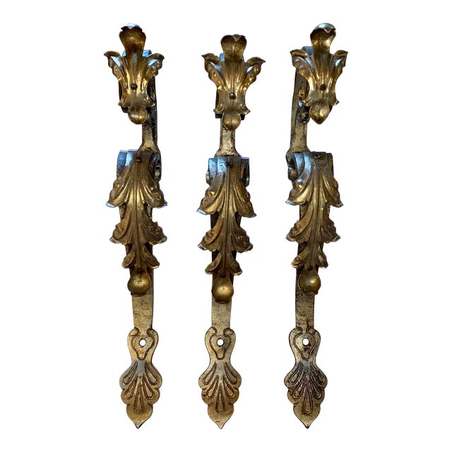 1930s Curtain Rod Brackets - Set of 3 For Sale