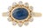 Modern 1.83ct Natural Sapphire Diamond Statement Ring in 14k Yellow Gold Size 9 For Sale