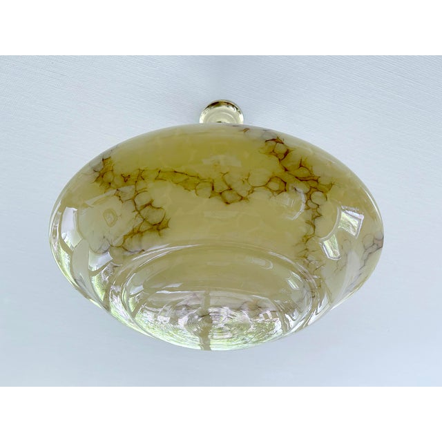 Art Deco Amber Glass Pendant Light, 1930s For Sale - Image 13 of 18