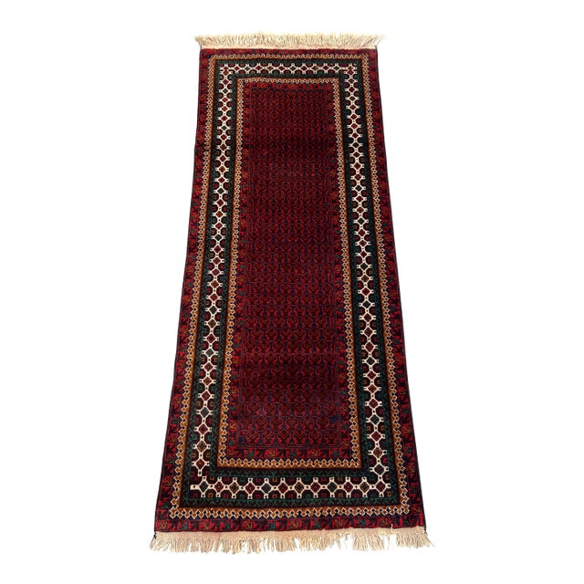 Vintage Afghan Dokhtar Qazi Boteh Runner - 6'3" X 2'8" For Sale