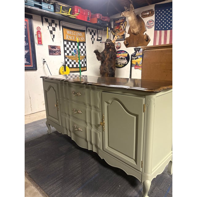Late 20th Century Late 20th Century French Provincial Credenza Sideboard For Sale - Image 5 of 7
