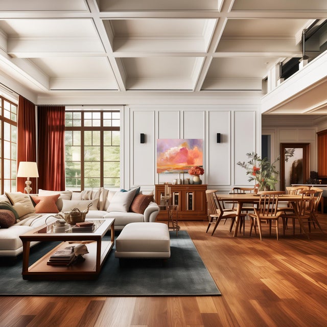 Textile When I Close My Eyes - Large Vibrant Pink Sunset Landscape Skyscape Painting Original Artwork by Jodi Miller For Sale - Image 7 of 9