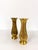 Pair of Vintage Hand Etched Brass Flower Vase Hollywood Regency Vessels MCM For Sale In Tampa - Image 6 of 8